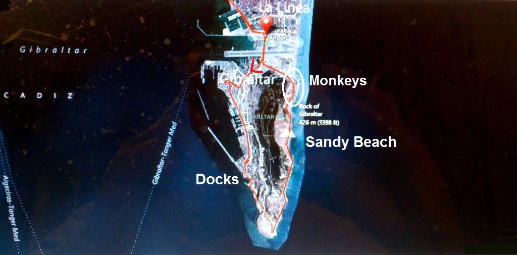 Sight seeing mtb route around the rock.