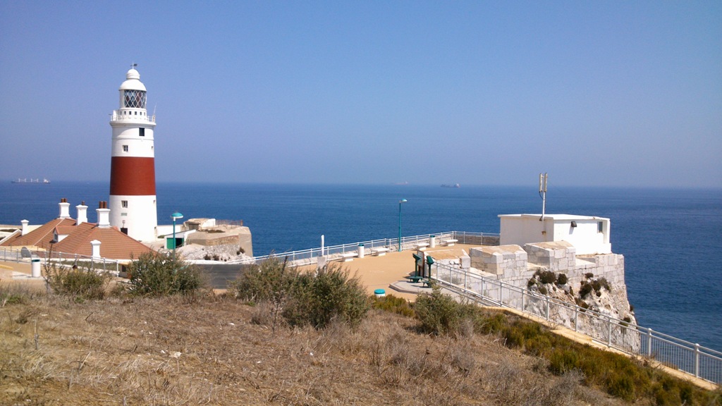 Southernmost point of Gibraltar. Trinity Lighthouse.