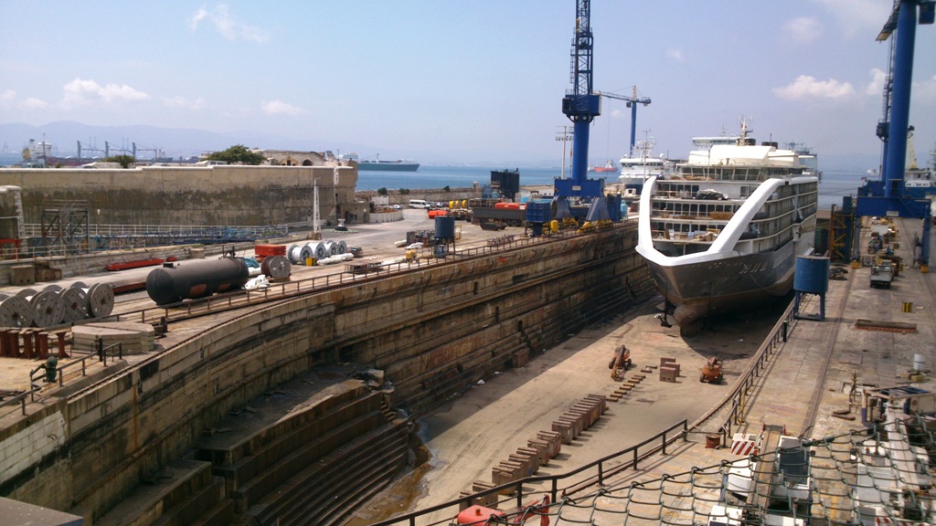 The docks of Gibraltar.
