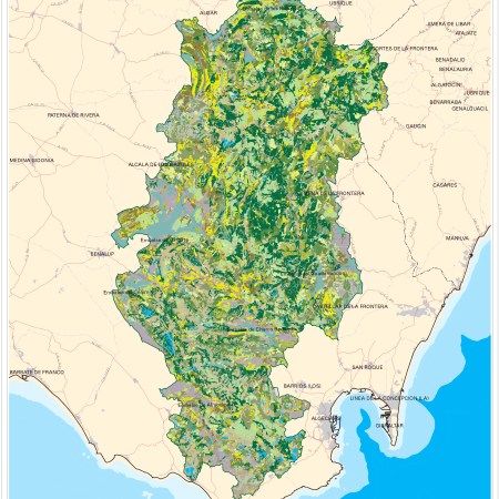 Mapa de Vegetacion del Parque Natural Los Alcornocales. MtbTarifa