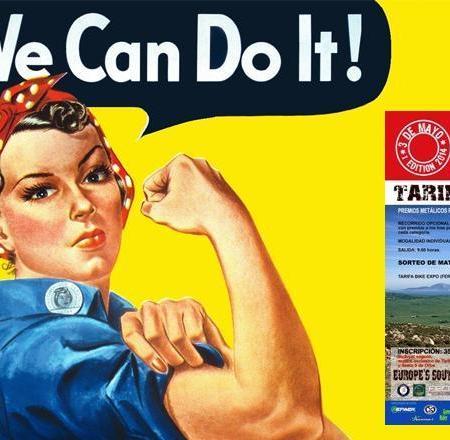 Dia de la Mujer Día de igualdad. Tarifa Bike Race