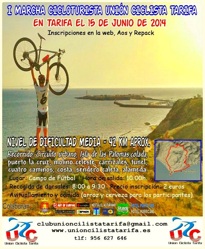 Cartel I Marcha Cicloturista de Unión Ciclista Tarifa