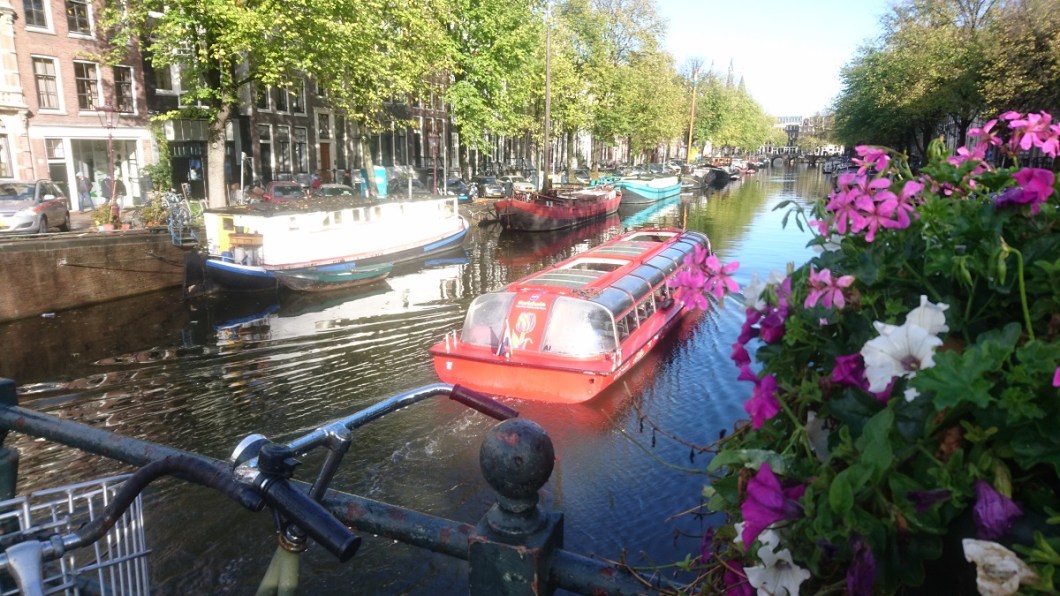 Canal boats of Amstedam